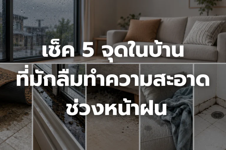 เช็ค 5 จุดในบ้านที่มักลืมทำความสะอาด ช่วงหน้าฝน